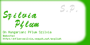 szilvia pflum business card